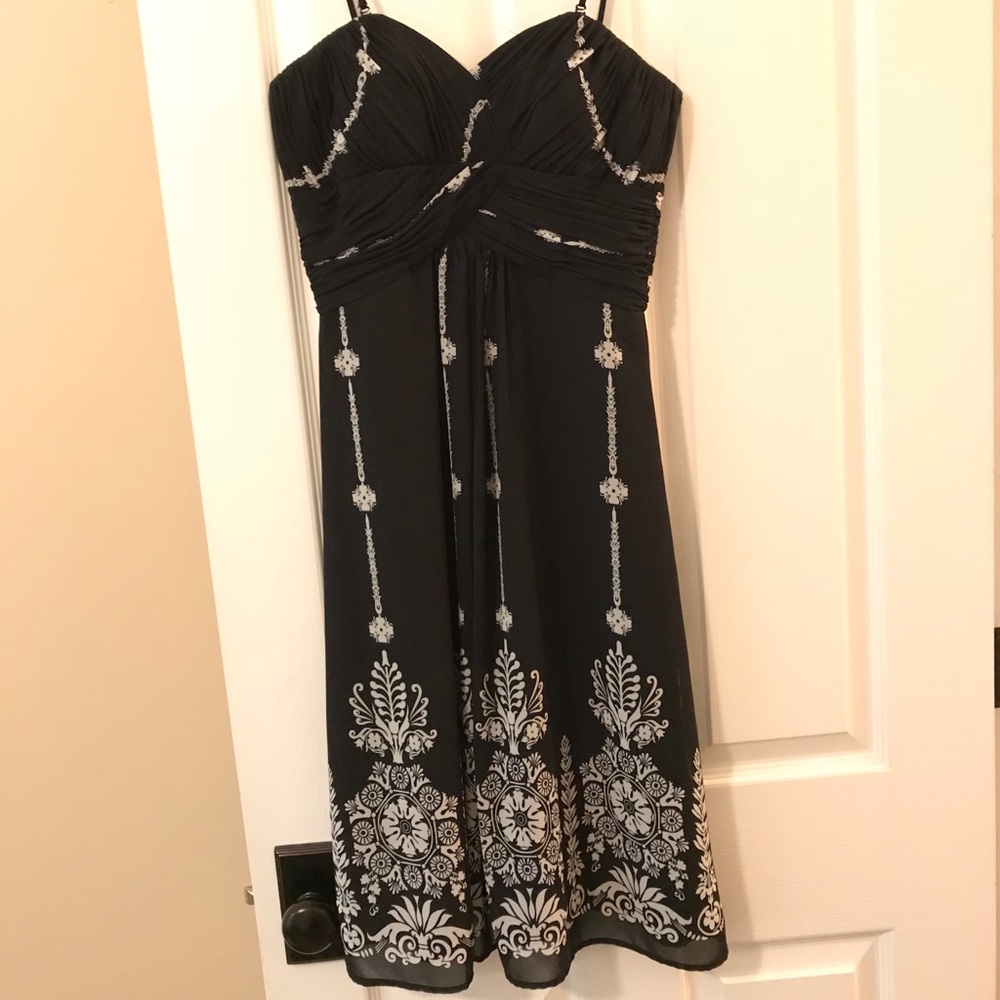 Black dress with white detail